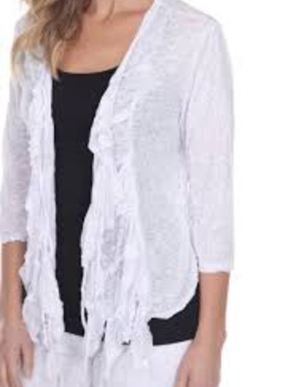 Carine "Carine by Newport Brand" Camille White Lightweight Cardigan NWT $110